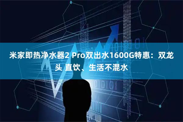 米家即热净水器2 Pro双出水1600G特惠：双龙头 直饮、生活不混水