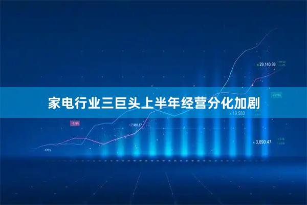 家电行业三巨头上半年经营分化加剧
